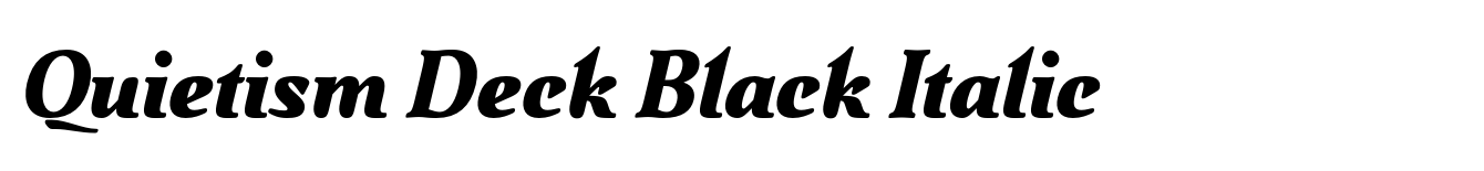 Quietism Deck Black Italic
